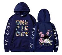 Ubeisy Anime One Piece Nico Robin Monkey D Luffy Cosplay Hoodie Long Shirt Outwear Casual Fashion Sweatshirt,005ZL,XXL1 Black