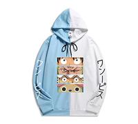Ubeisy Anime One Piece Women Hoodie Zoro Law Cosplay Costume Monkey D Luffy Hoodies Fashion Pullover,005blue-M1