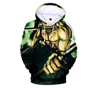 Ubeisy One Piece Men's Hoodies Anime Printed Roronoa Zoro Luffy Pullover Anime Clothes Sweatshirt Jumpers with Kangaroo Pocket,0247-M1