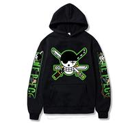 Ubeisy Symish Men's ONE Piece Hoodie with Luffy Ace Print Janpanic Piracy Anime Long Sleeve Classic Hooded Sweater,007black-L1
