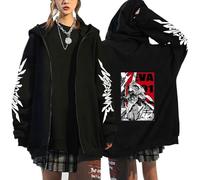 Ubeisy Unisex Evangelion Zip Up Hoodie Long Sleeve Rei Ayanami Shinji Print with Pocket Sweatshirt Coat Tops,D-1/3XL