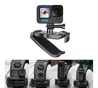 UBEIYI Backpack Holder Compatible with GoPro, DJI Action 2, OSMO Pocket 2, Insta360 ONE X2, 360 Degree Rotating Backpack Clip Shoulder Strap Clamp Clip Holder, Universal Clamp for Action Cameras