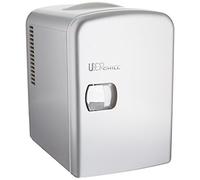 Uber Appliance Mini Fridge for Beauty, Skin Care, Makeup, Cosmetics Storage-6 can Capacity Portable Refrigerator Cooler and Warmer-Thermoelectric Technology-for Bedroom, Office, Dorm or car