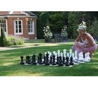 Uber Games 30cm Garden Chess Set with Heavy-Duty Storage Bag - 34-Piece Weatherproof Outdoor Lawn Game
