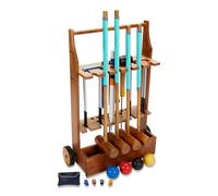 Uber Games 4 player Pro Croquet Set with Wooden Trolley