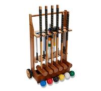Uber Games 6 player Garden Croquet Set with Wooden Trolley