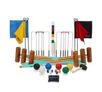 Uber Games 6-Player Pro Croquet Set - Deluxe Croquet Set with 6 x Wooden Mallets, Balls, Hoops, and accessories -Family, Friends & Serious players - Outdoor Lawn Games Recreation