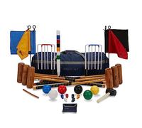 Uber Games 6 Player Pro Croquet Set With Nylon Storage Bag | Deluxe Croquet Set with 6 x Wooden Mallets, Balls, Hoops, and accessories -Family, Friends & Serious players