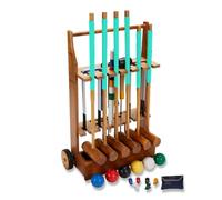 Uber Games 6 player Pro Croquet Set with Wooden Trolley