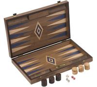 Uber Games Backgammon Set | Luxury Backgammon Set | Authentic Walnut Backgammon Set | Travel Backgammon Set | Classic Backgammon | 48cm x 60cm x 4xcm When Opened