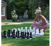 Uber Games Garden Chess Set - 30cm King Height - Durable Outdoor Chess Game - Weather-Resistant Plastic Pieces only (Board sold separately) - Ideal for Garden Parties, Lawn Fun & Family Gatherings