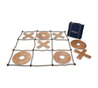 Uber Games Mega Noughts & Crosses Set, 1.8m Rope Grid, Wooden Pieces | Mega 1.8m x 1.8m rope grid with solid polished wooden noughts and crosses; supersized garden fun for all ages