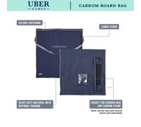 Uber Games Padded Canvas Junior Carrom Board Storage Carry Bag