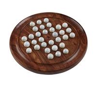 Uber Games Sheesham Wooden Solitaire Strategy Board Game - 32 Pieces
