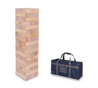 Uber Games - Tumble Tower - Pine - Size LARGE - BUILDS TO 4FT TALL - Giant Garden Games - Wooden Tumbling Towers - Sustainable Pine - Great for Events, Weddings & Party
