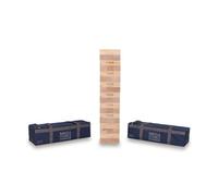 Uber Games - Tumble Tower - Pine - Size MEGA - Giant Garden Games - BUILDS UP TO 6FT - Wooden Tumbling Towers - FSC Certified Pine - Great for Events, Weddings & Party