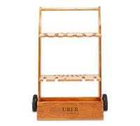 Uber Games Wooden Croquet Trolley with Rubber Wheels - Rosewood Base and Plywood Shelves, Easy to Assemble, Ideal for Storing and Organising 6-Player Croquet Sets, 97cm x 60cm x 23cm