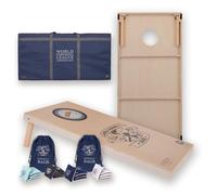 Uber Games - World Cornhole League - 120 x 60cm Double Board Set & Bag - Regulation Size 4 x 2 Foot Tournament Quality Board & 16 Professional Cornhole Bags - Official Licensed Premium Product