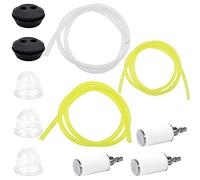 UBERMing Fuel Filter Tool Kit 3 x Carburetor Primer Bulb 3 x Petrol Fuel Pipe 3 x Fuel Hose Line Filter 2 x 2 Hole Fuel Gas Tank Grommet for McCulloch Trim 210 241 250 251 MA1230
