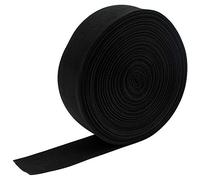 UBERMing Webbing 12 M/39.37 FT Nylon Heavy Duty Webbing Strap Stretch Elastic Bag Straps Webbing Strap for DIY Rucksack Backpacks Cargo Strapping Dress Accessories (Black - 1.5 Inch Wide)