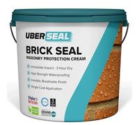 Uberseal Brick Seal Masonry Protection Cream 3L - Breathable Waterproof Brick & Stone Sealer - Long-Lasting Damp Proofing & Energy Saving Wall Treatment for UK Homes (White (Dries Clear), 3L)