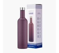 UBERSTAR VINNIE Stainless Steel Insulated Travel Wine Bottle 750ml / Hot or Cold Drinks/Reusable Flask Screw Top/Water Wine Juice (Mauve)