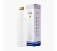 UBERSTAR VINNIE Stainless Steel Insulated Travel Wine Bottle 750ml / Hot or Cold Drinks/Reusable Flask Screw Top/Water Wine Juice (White)