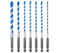 UBESTHS Concrete Drill Bit Set 7 Pcs, Masonry Drill Bit Set 5/32"-3/8", Shockproof Hex Shank Drill Bit Set, Industrial Carbide Drill Bits for Class/Brick/Plastic/Cement/Tile
