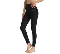 Ubestyle UPF 50+ High Waist Women's Leggings Swimming Tights Sun Protective (Black, S)