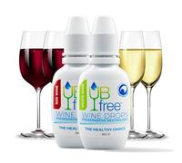 UBfree Wine Drops - 2 Pack Red & White - Sulfite and Histamine Remover for Red and White Wine - Natural, Odorless, Tasteless, Reduces Headaches and Allergies - Portable