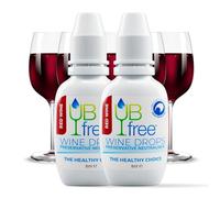 UBfree Wine Drops - Sulfite and Histamine Remover for Red Wine - Natural, Odorless, Tasteless, Reduces Headaches and Allergies - Portable - 2 Pack Red