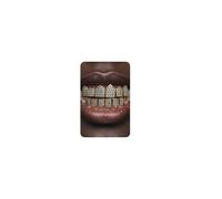 UBGICIG Grillz Grill Set, Dental Grills for Your Teeth Diamond, Grillz Teeth Men, Vampire Fake Halloween Teeth Caps Jewelry, 16.7 Inches, Silicone, Cubic Zirconia