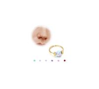 UBGICIG Opal Thin Nose Rings Hoops - 24G/20G 316L Surgical Steel Nose Piercing Jewelry Pink/Blue/White/Red/Purple 7mm Silver/Gold, Gold-20g(0.8mm)-7mm, Stainless Steel, no gemstone