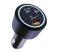 Ubigbuy USB C Car Charger 205W PD3.1 140W PPS 45W QC36W Fast Charging Cigarette Lighter Adapter for iPhone 16 15 Pro Max, Galaxy S24 S23 Ultra, MacBook Pro, iPad and