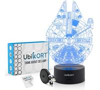 UbiKORT Star Wars Lamp 3D Night Light Millennium Falcon, Great Star Wars Gifts for Men and Kids, Star Wars Decor Room Fans [Upgrade Version]