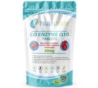Ubiquinone Co Enzyme Q10 30mg | 120 Tablets | Vegan Friendly | Naturally Fermented High Absorption Coenzyme CoQ10 | Popular for Statin Users | Oxidative Stress Protection | Made in UK | by NutriVolv