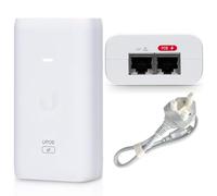 Ubiquiti U-POE V2, U-POE-af Instant 802.3 af 48V 15W Power POE Injector with TOMAN V2 UK Adapter plug (colours may vary) (New)