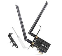Ubit 6Ghz WiFi Card 5400Mbps PCIe WiFi 6E Card, Intel WiFi 6E AX210 Chip with Bluetooth, 160MHz Tri-Bands(6GHz/5GHz/2.4GHz) Wireless WiFi 6 Card for Desktop Windows 11/10(64Bit)