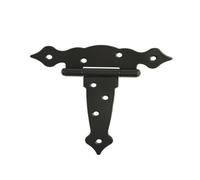 UBJQWQXM Tee-Shaped Decorative Door Hinge Rustic Iron T-Hinge with Black Painted Finish Sturdy Hardware for Wooden Doors, Gates, 5-Inch