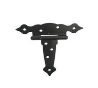 UBJQWQXM Tee-Shaped Decorative Door Hinge Rustic Iron T-Hinge with Black Painted Finish Sturdy Hardware for Wooden Doors, Gates, 6-Inch