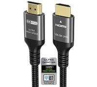 Ubluker 10K 8K 4K HDMI Cable 48Gbps 6.1M, Certified Ultra High Speed HDMI® Cable 4K 240Hz 144Hz 8K 60Hz 0.01ms HDR10+ ARC eARC HDCP2.3 N-etflix R-oku TV PC Monitor Projector PS5 4 X-box