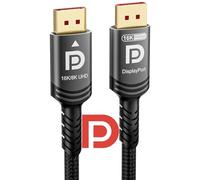 Ubluker 80Gbps DisplayPort 2.1 Cable 1.5M, Certified DP to DP Cord 4K 540Hz 360Hz 240Hz 165Hz 120Hz 16K 8K 240Hz Ultra High Bit Rate UHBR20 DSC1.2a Ryzen 7900X GeForce RTX5090 Laptop PC Monitor