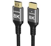 Ubluker 8K HDMI Cable 20M Long, Nylon Braided High Speed HDMI® Cable 4K 120Hz 2K 165Hz 8K 60Hz 12bit eARC ARC Dolby Atmos HDR10+ HDCP2.3 Compatible for Gaming PC TV Soundbar Monitor Mac PS5 Xbox