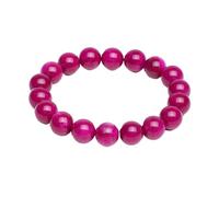 UBOHUZ 2 Pcs Purplish Red Chalcedony Jasper Bracelet Men Charms Beaded Bracelets Women Yoga Chain Bangles Jewelry 6/8/10/12mm for Women(10mm)