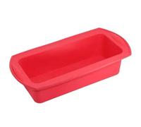 UBOHUZ 2Pcs Rectangular Square Silicone Pans for Bread Cake Deep Baking Dish Angel Food Cheesecake Mold for Parties, Festival(Red)