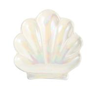 UBOHUZ 2PCS Shell Trinket Dish, Ceramic Ring Holder/Jewelry Tray Cute Organizer Plate Vanity Decorations Accessories For Home Décor Bathroom for Women(Beige)