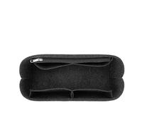 UBOHUZ 3pcs Felt Insert Bag Cosmetic Organizer Insert Makeup Bags With Zipper, Inner Pouch Fit Handbags For Women for Handbags(Black,38x20x13.5cm)