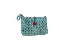 UBOHUZ 3Pcs Portable Knitting Crochet Coin Purse Solid Color Square Weaving Card Bag Handmade Ladies for Women(Green)