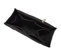 UBOHUZ Felt Cloth Insert Bag Makeup Handbag Organizer Travel Inner Purse Cosmetic Bag Mommy Bag for Handbags(Black,M)