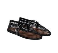 UBOHUZ Size 34-43 Women Flats Cut Outs Hollow Flat Shoes Ladies Party Street For Women(Black,Size34)